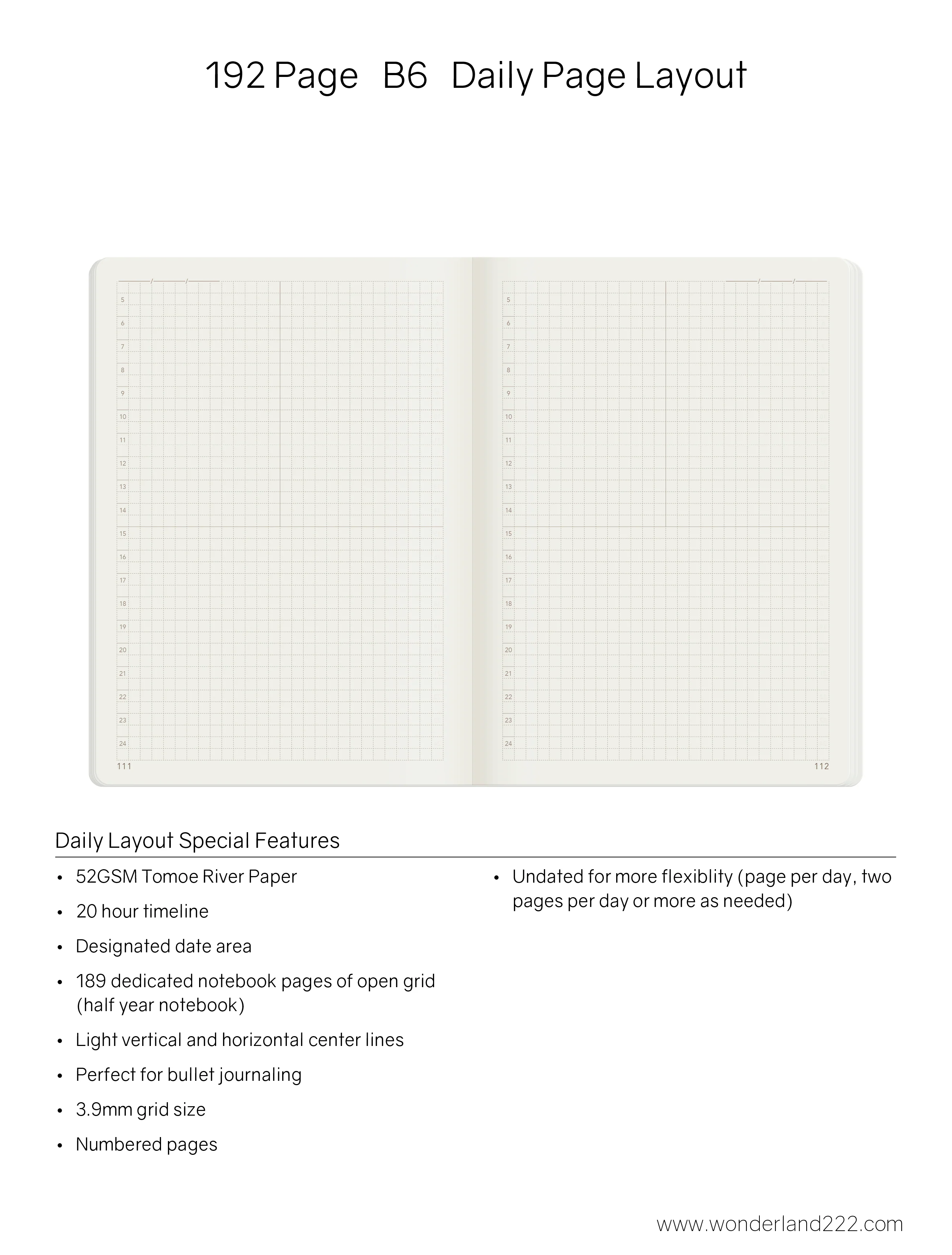 B6 Notebook | 2022 Edition | Grid | 192 - Image 3