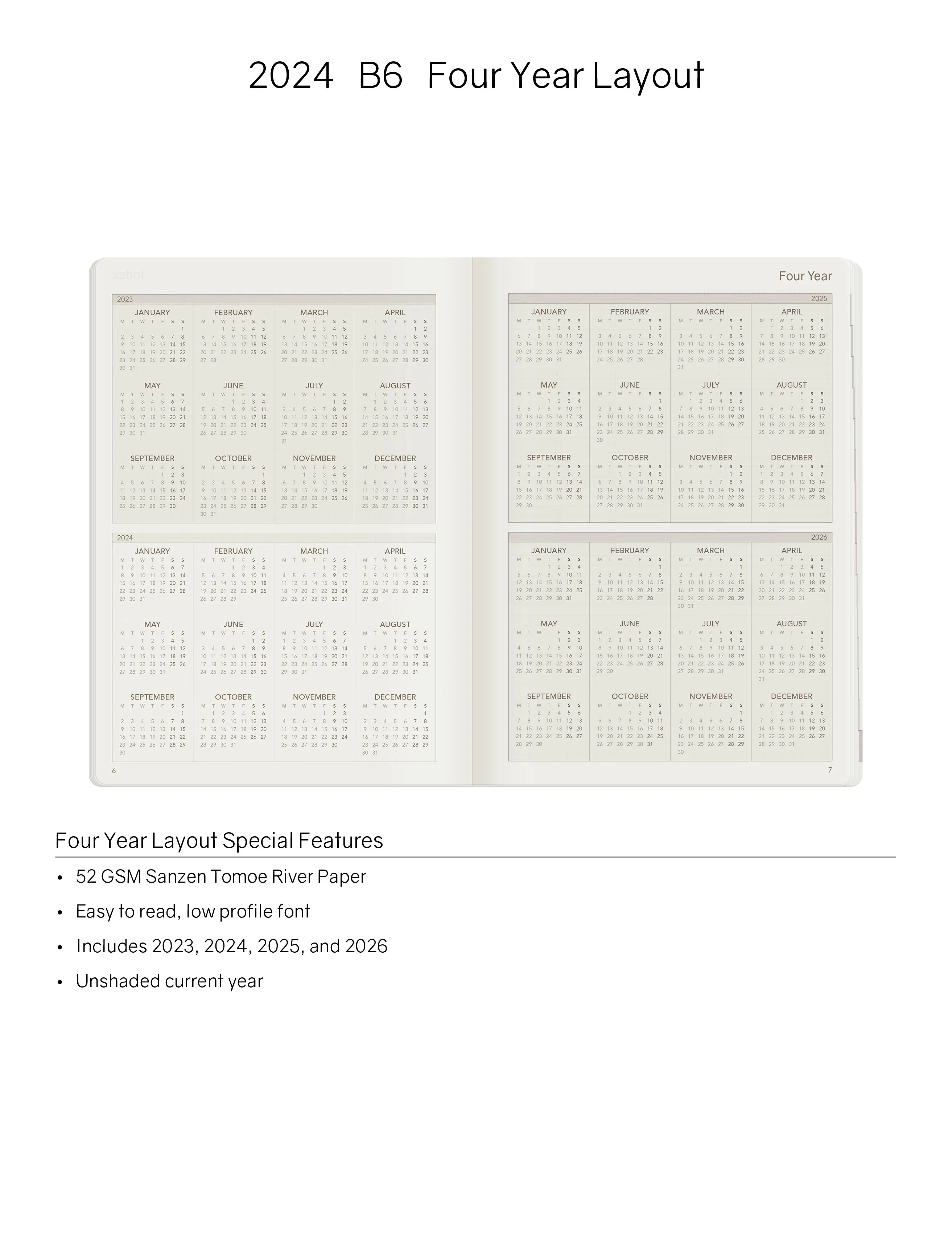 2024 B6 Weekly Planner | Core | Stacked Weekends - Image 3